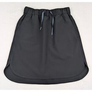 Lululemon On the Fly Skirt‎ Womens sz 6 Black Unlined Pull On